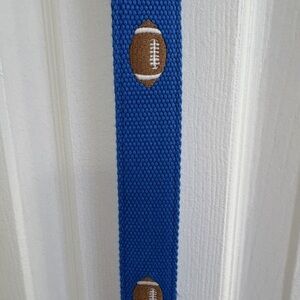 Blue Football Patterned Belt